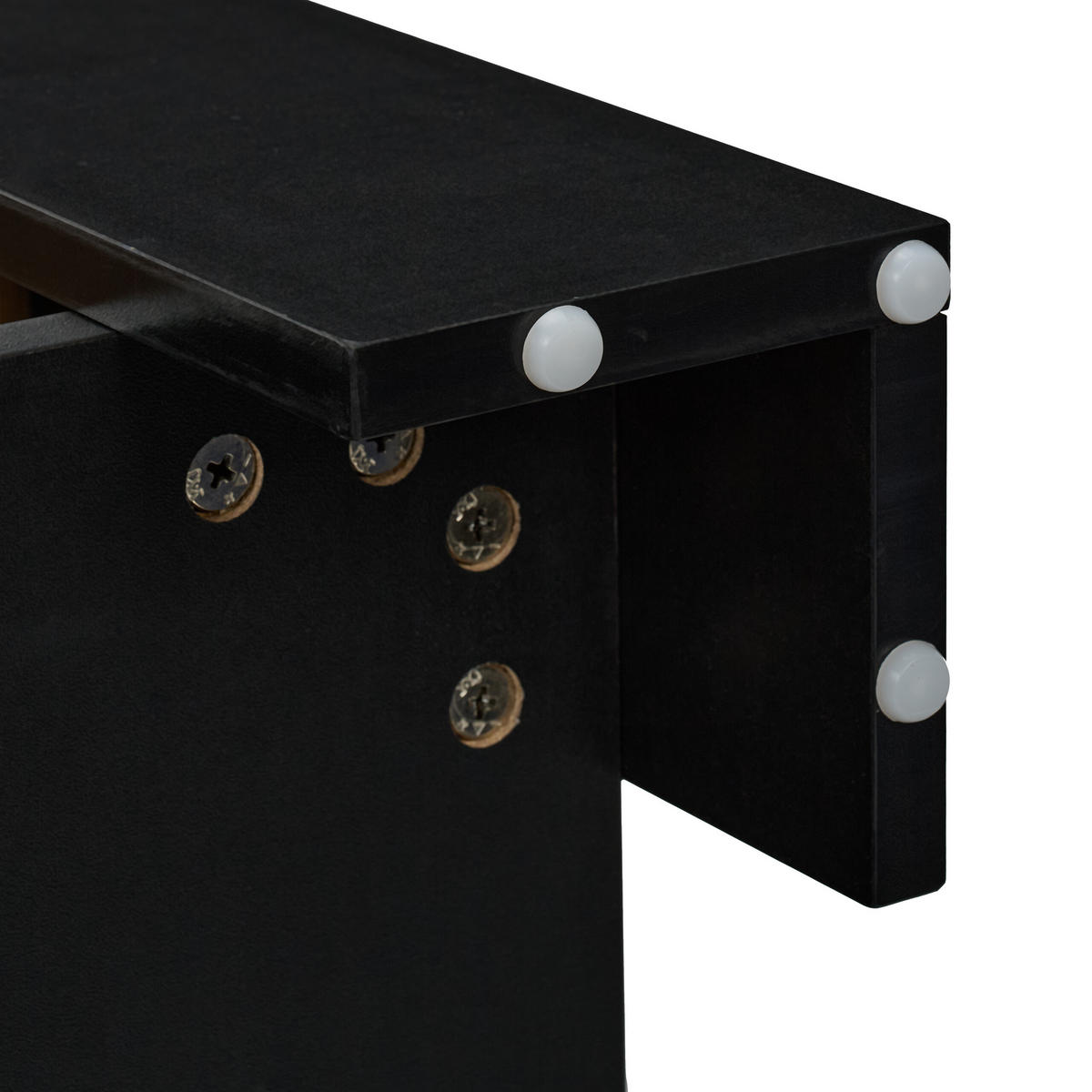 COUCHTISCH - Schwarz, Holzwerkstoff/Metall (50/98/42cm) - Relaxdays