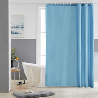 DUSCHVORHANG Textil Hellblau 150 x 180 cm - Hellblau, Textil (150/180cm)