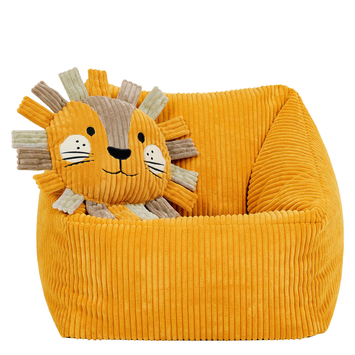 KINDERSITZSACK Natalia mit Animalkissen - Gelb, Textil (55/50/55cm) - icon