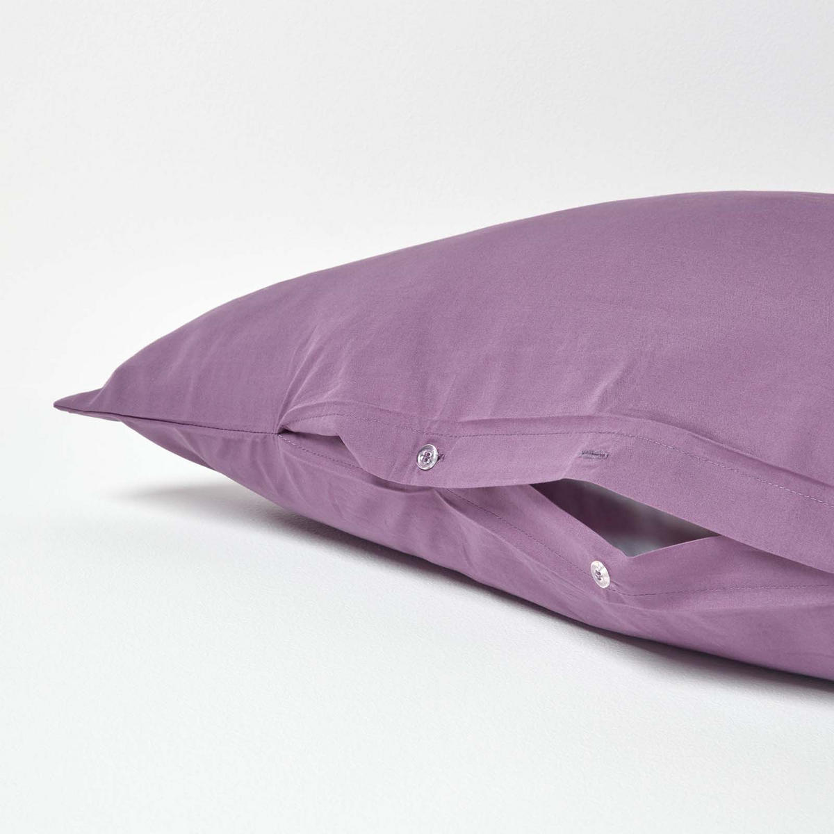 KISSENBEZUG für V-Form-Kissen, Perkal, Fadendichte 200 - Lila, Textil (38/76cm) - Homescapes