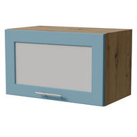 KLAPPHÄNGESCHRANK Bari W4BS/60 WKF Eiche Artisan / RAL 5024 pastellblau 60 / 32,5 / 36cm Blum Aventos - Blau/Eiche Artisan, Holz/Holzwerkstoff (60/36/32.5cm) - Feldmann-Wohnen