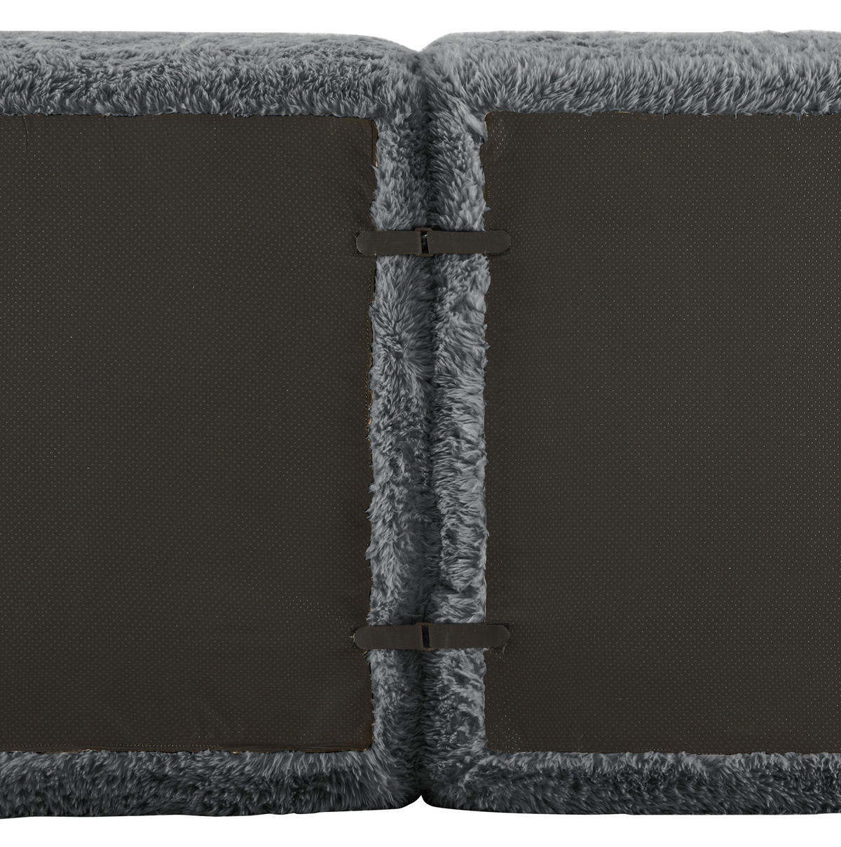 SOFA modular aus Plüsch Grey - Grau, Kunststoff (104/73/291cm) - Meubliv