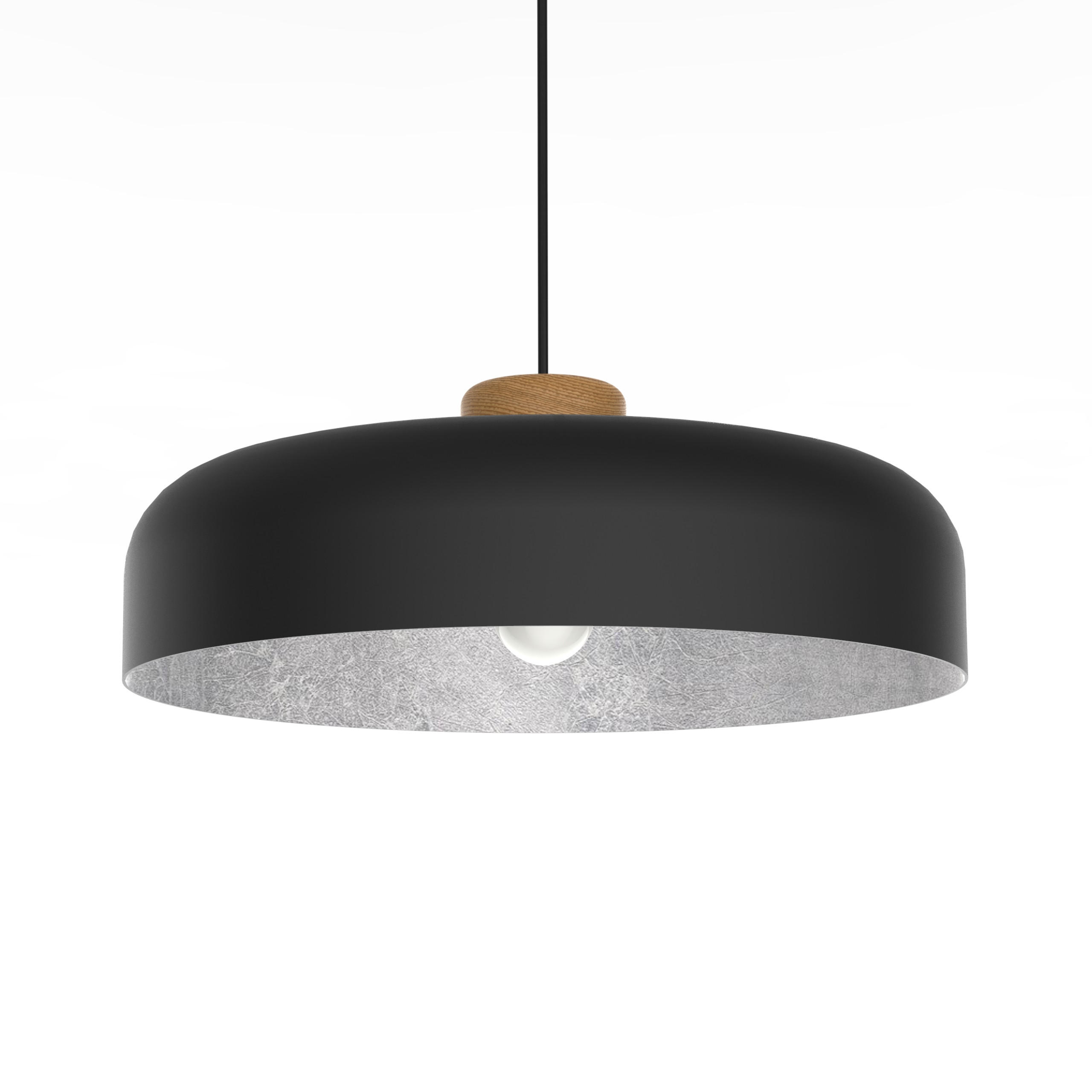 HÄNGELEUCHTE Bois - Schwarz, Metall (50/50/17cm) - Lumicom