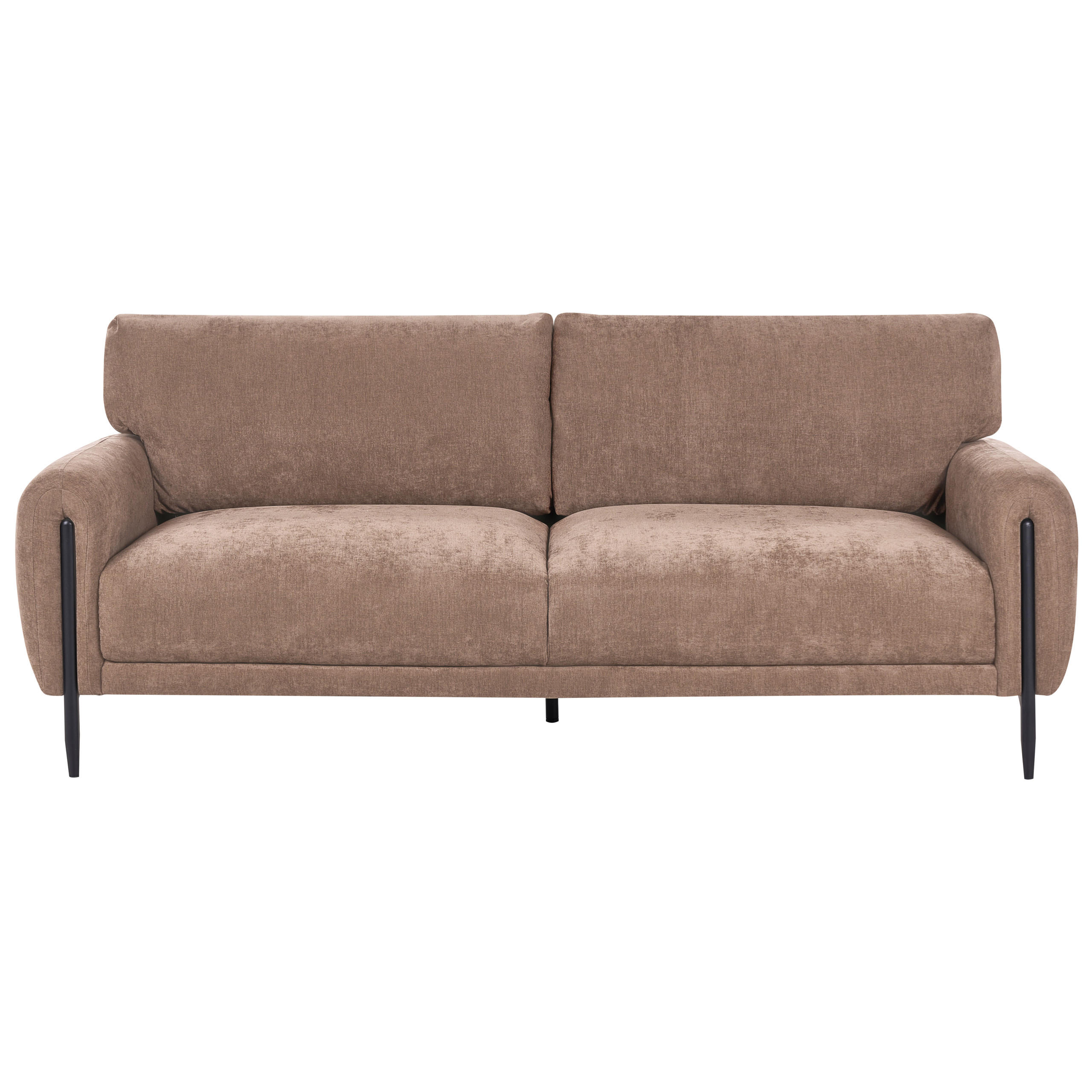 Beliani 3-Sitzer-Sofa Braun, Schwarz 214x87x89 cm