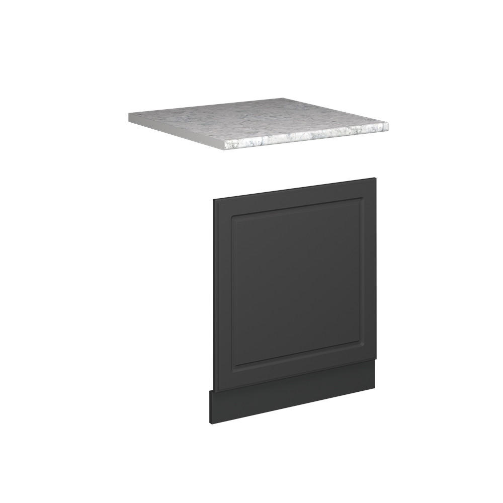 PŘEDNÍ PANEL Fame-Line, Anthrazit-Gold Landhaus/Antracit, 60 cm, PD Mramor - antracitová, kompozitní dřevo (60/67.4/60cm) - Vicco