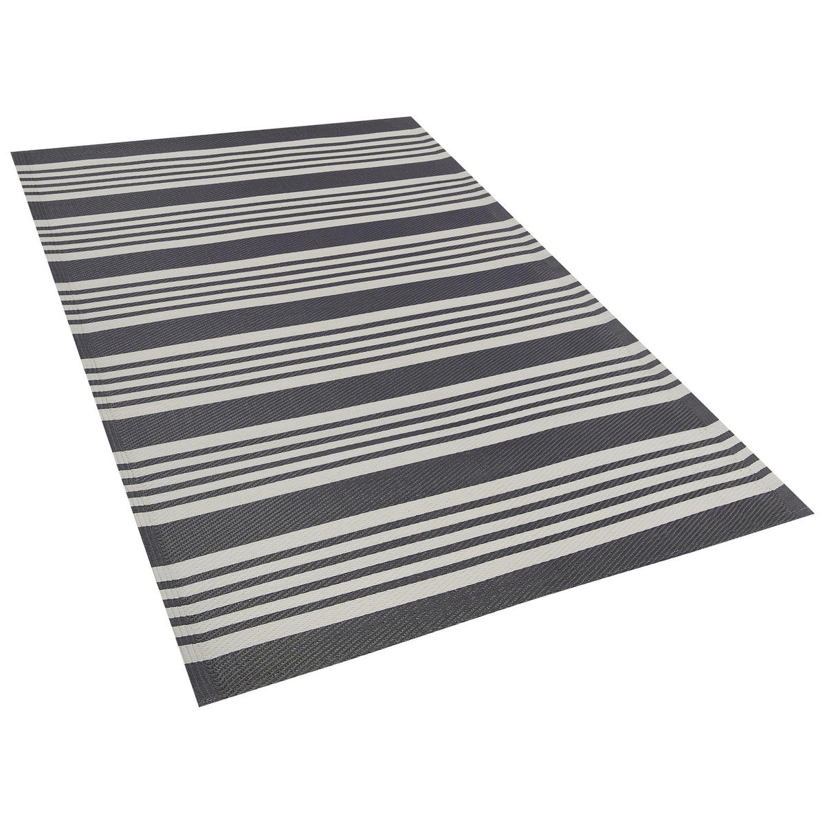 OUTDOOR-TEPPICH Delhi 180/120 cm - Schwarz, Kunststoff (120/180cm) - Beliani