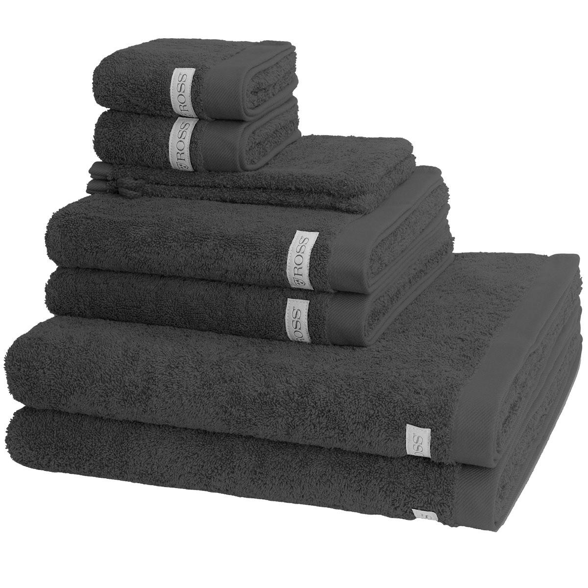 FROTTIERSET Sinfonie 8-teilig - Dunkelgrau, Textil (50/100cm) - Ross