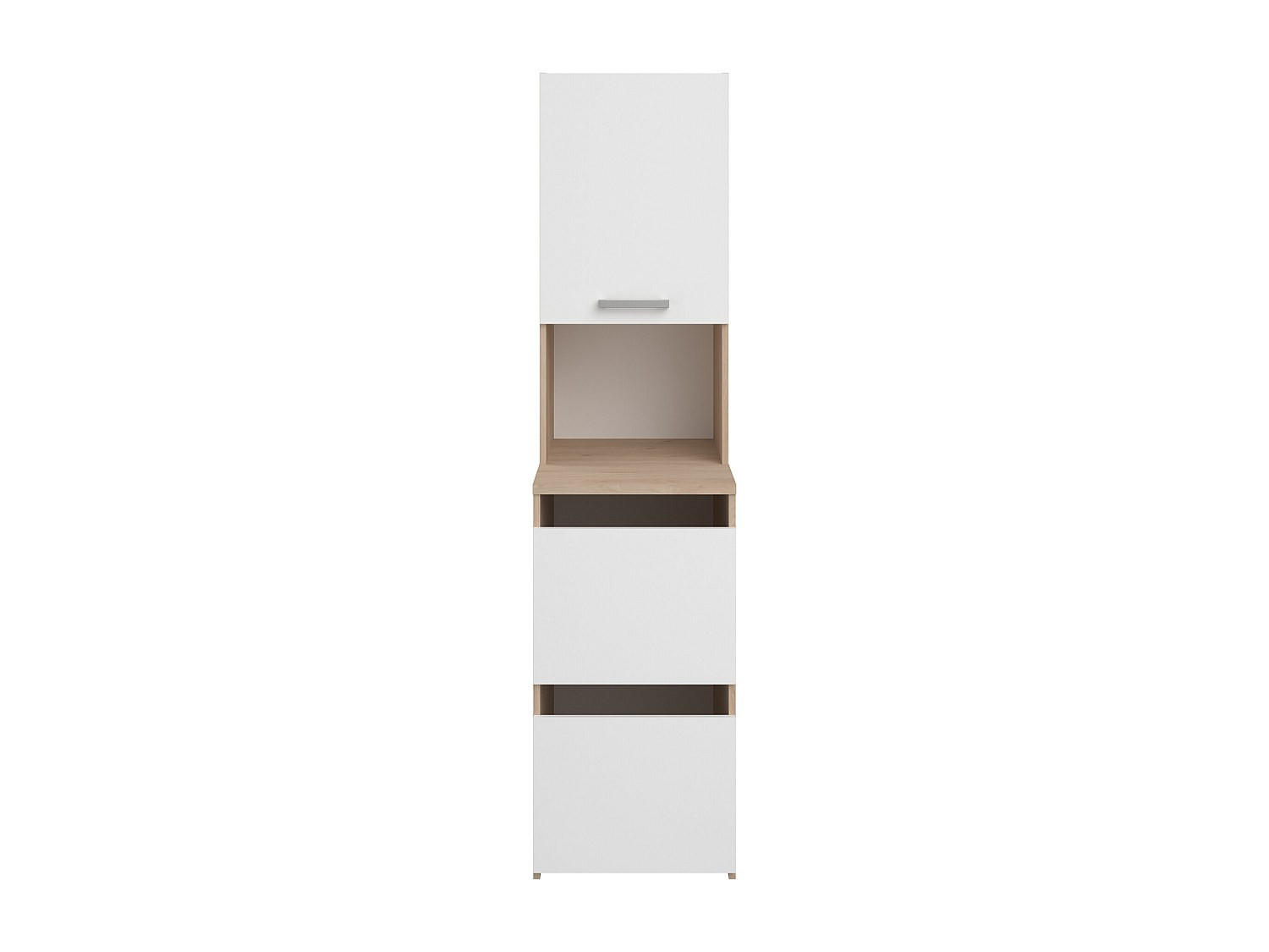 BADSCHRANK - 47.2 cm x 66.8 cm - Holz, Platte - Naturfarben Hell, Weiß - ERKANO - Naturfarben/Weiß, Holz (47.2/184.4/66.8cm) - Vente-Unique