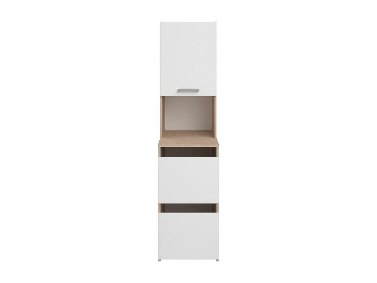 BADSCHRANK - 47.2cm x 66.8cm - Holzspan - naturfarben hell, weiß - ERKANO - Naturfarben, Holz (47.2/184.4/66.8cm) - Vente-Unique
