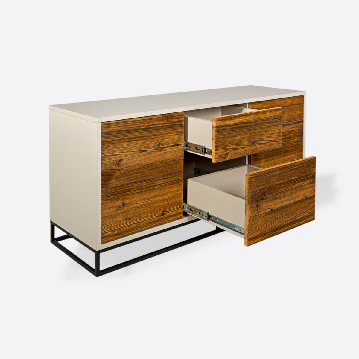 TV-SCHRANK/KOMMODE aus Massivholz für das Wohnzimmer ADEO - Eichefarben, Holz (130/60/40cm) - Rawood Furniture