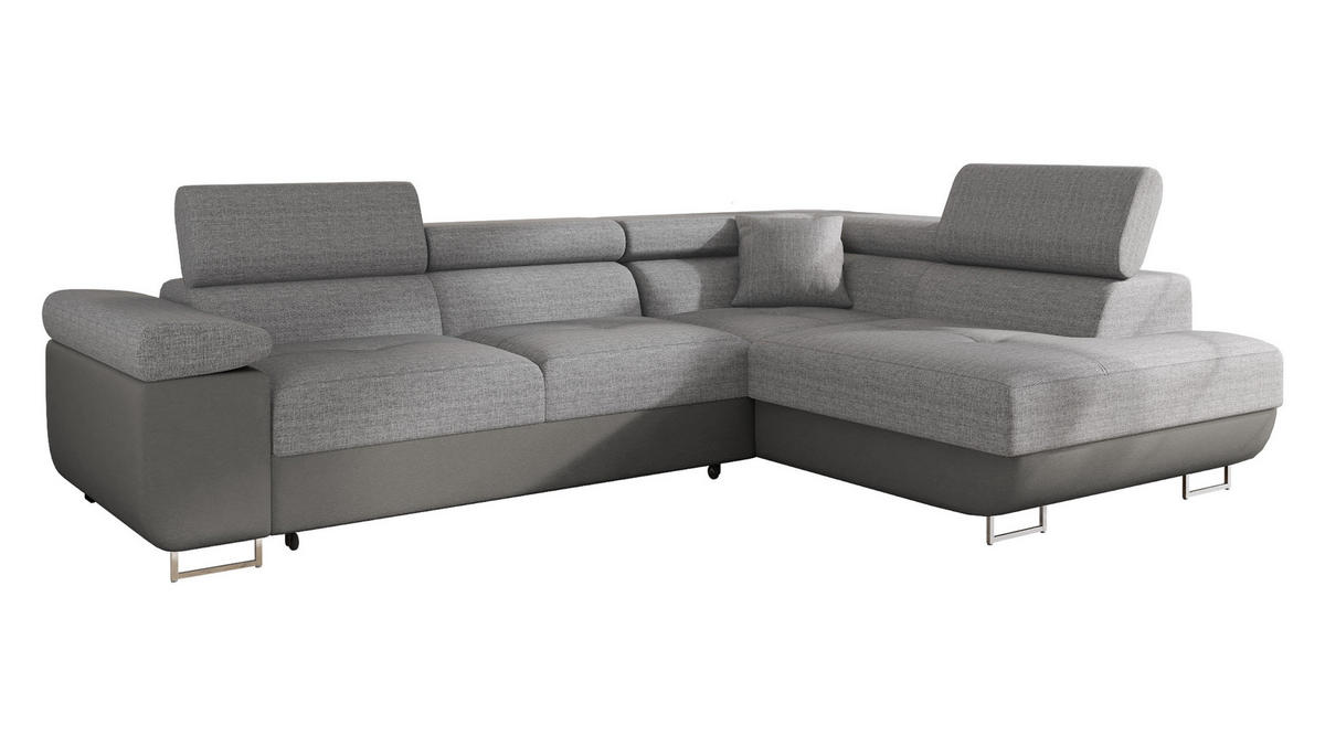 ECKSOFA Torezio, Seite: Rechts - Grau, Holz/Textil (274/203cm) - MIRJAN24