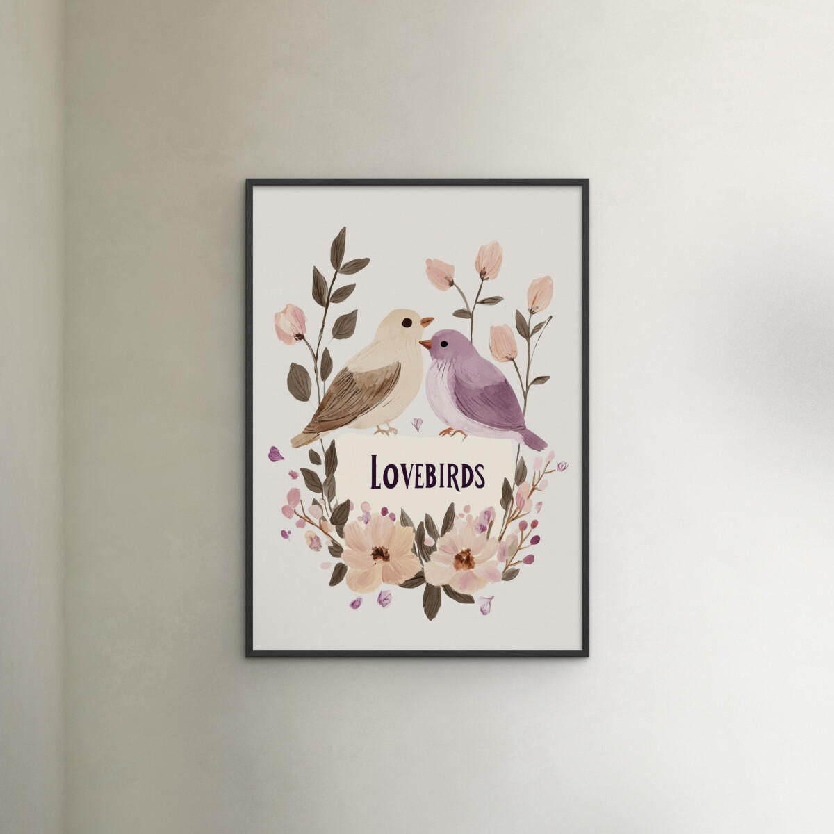 POSTER mit Rahmen Treechild - Lovebirds - Multicolor/Schwarz, Holz/Papier (30/40cm) - Poster&Frame