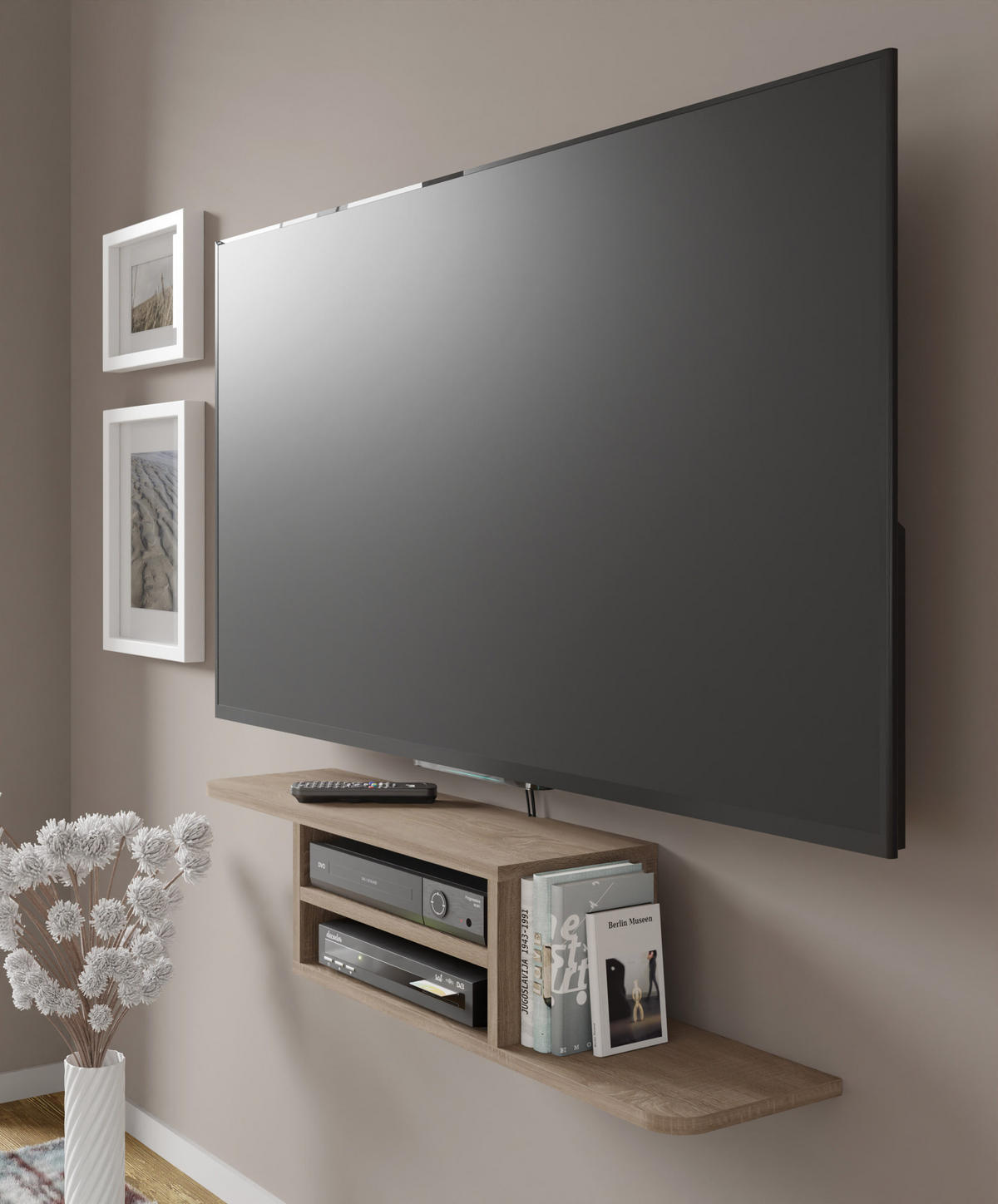 TV LOWBOARD Sonoma Eiche 90/20/22 - Sonoma Eiche, Holzwerkstoff (90/20/22cm) - RAUMHIRSCH FURNITURE