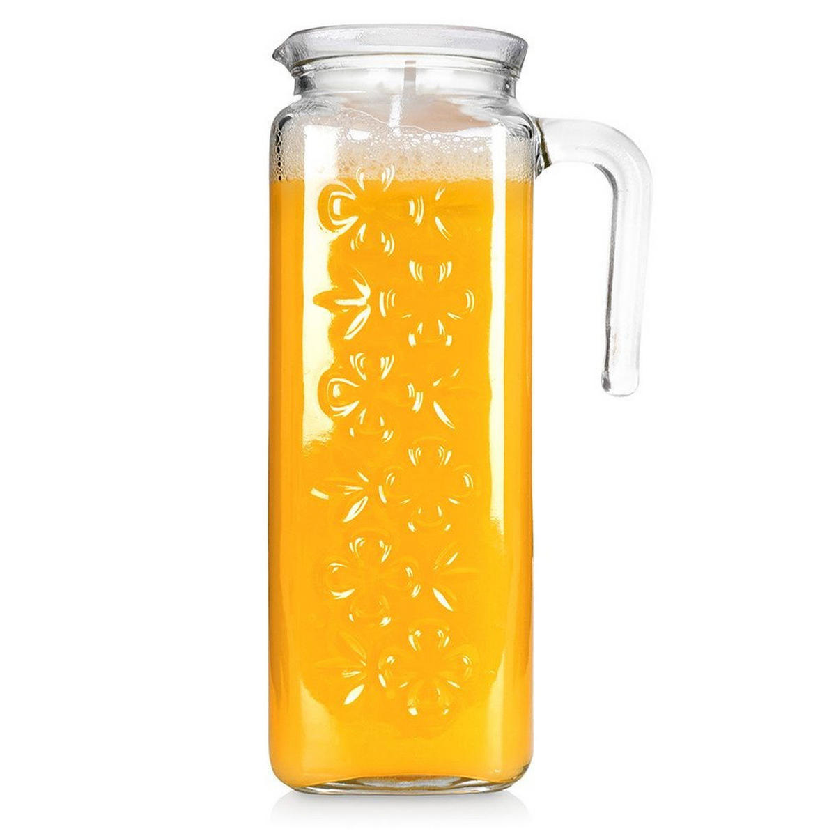 GLASKRUG mit Deckel 1,2 l - Transparent, Glas (1.2L) - Orion 