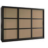 SCHWEBETÜRENSCHRANK 200/250/62 3-türig - Schwarz, Holz/Kunststoff (250/200/62cm) - MÖBEL KRYSPOL
