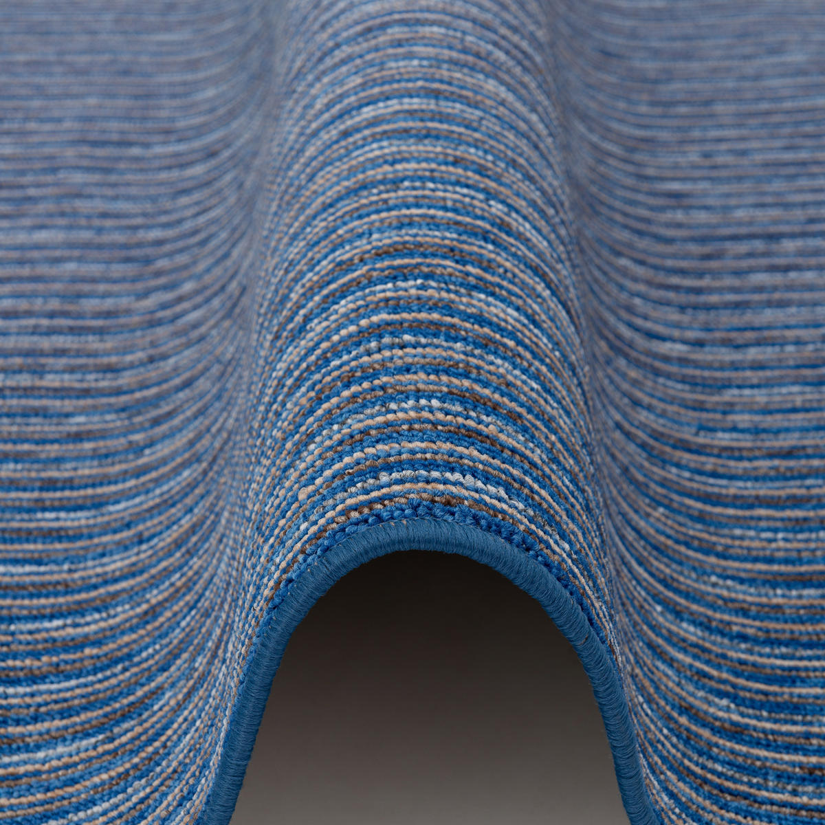 STREIFENBERBER TEPPICH MARTA - Blau, Textil (80/240cm) - Snapstyle