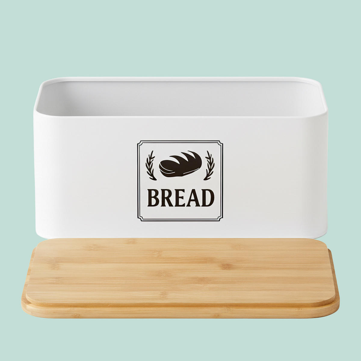 BROTKASTEN - Weiß, Holz/Metall (33/13.5/19cm) - Relaxdays