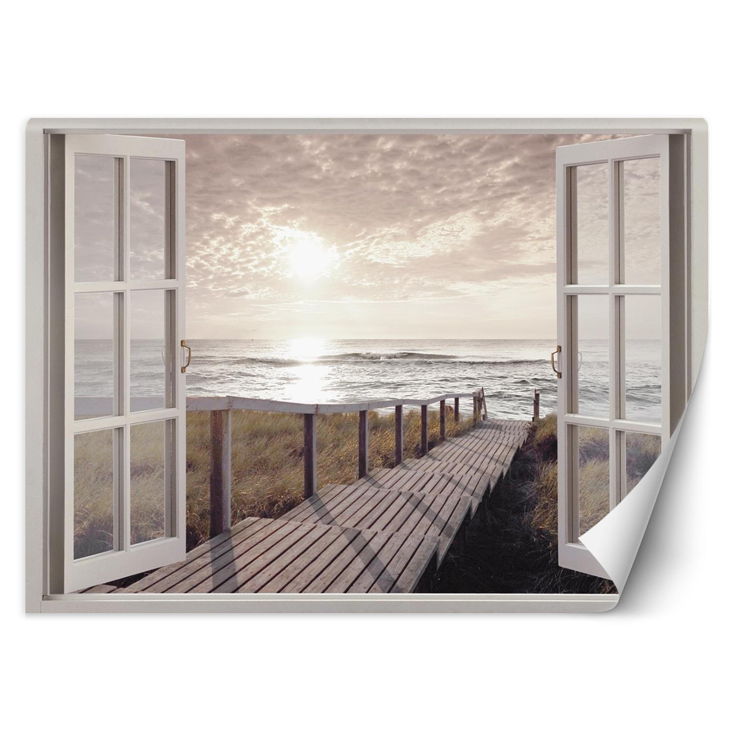 Kunstloft Vliestapete Beige 210x150 cm