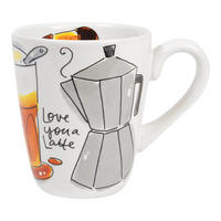 BECHER Gemütliche Tage - Kaffee in Bunt - 350 ml - Multicolor, Keramik (0.35L) - Blond Amsterdam