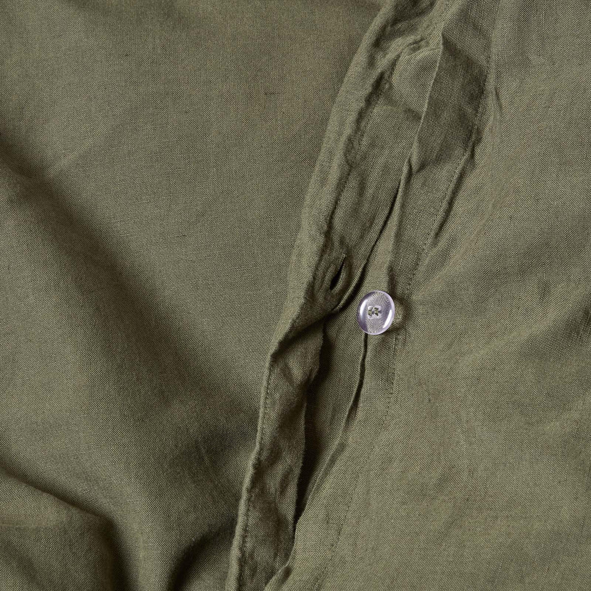 BETTWÄSCHE Leinen - Olivgrün, Textil (260/220cm) - Homescapes