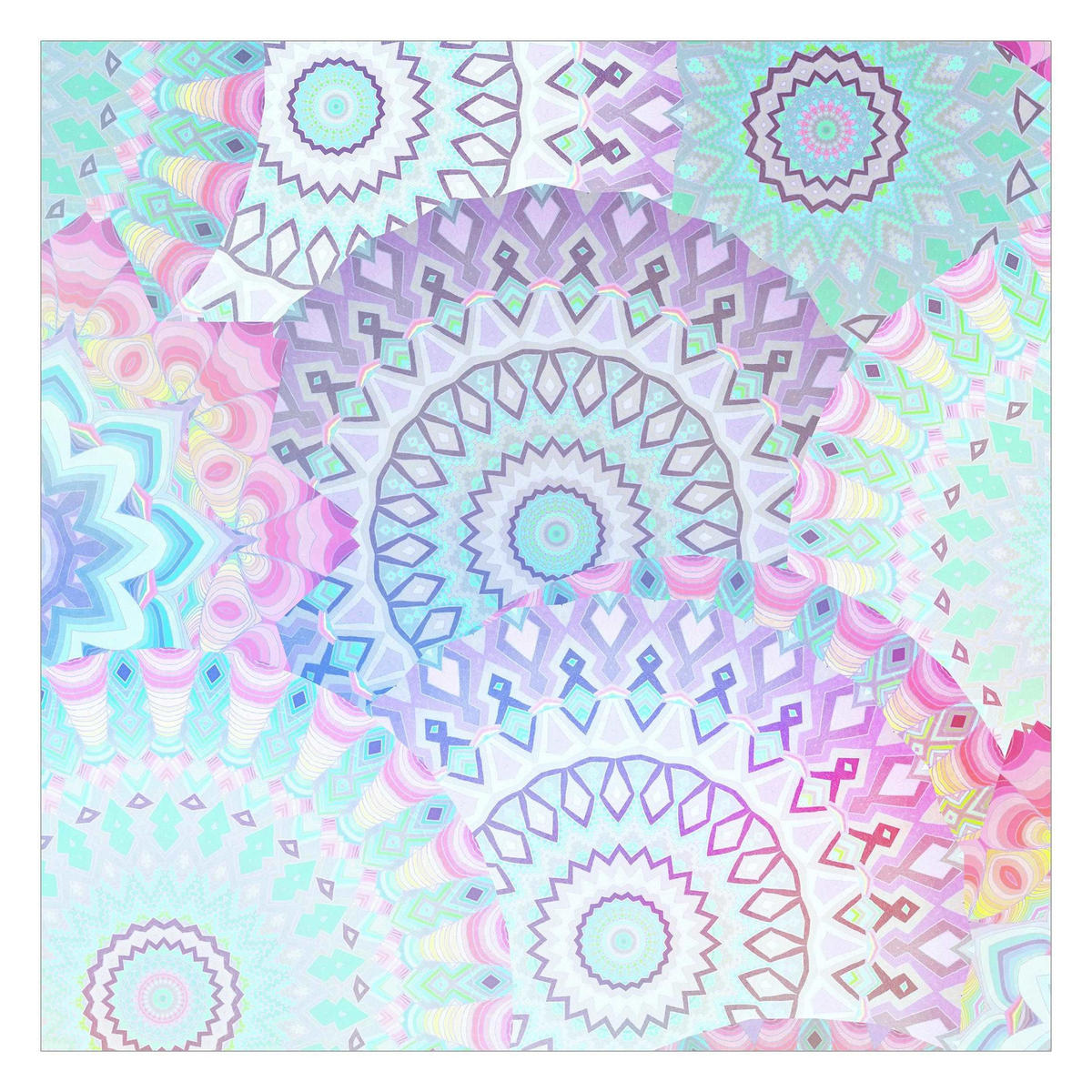 FOTOTAPETE Sommerträume Mandalas 240/240 cm - Multicolor, Papier (240/240cm) - Bilderwelten