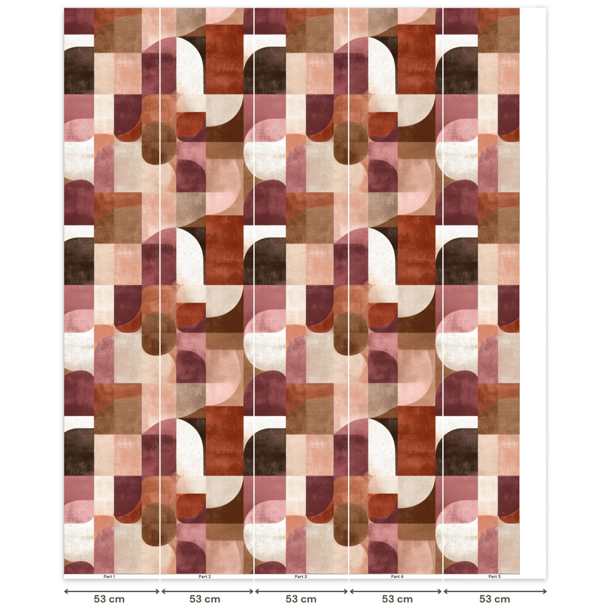 TAPETE - Geometrie - Modern - Retro - 240x300 cm - Multicolor, Papier (240/300cm) - OnlyWow