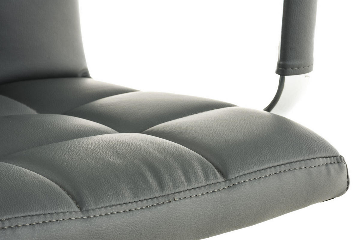 BÜROSTUHL Deal V2, Kunstleder Grau - Grau, Textil/Metall (54/101/59cm) - TPFLiving