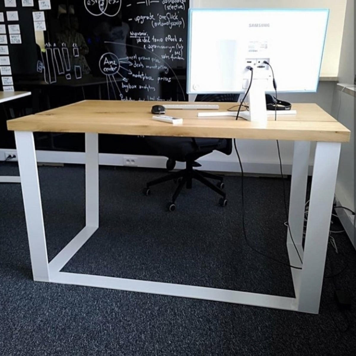 SCHREIBTISCH mit Schubladen aus Eichenholz fürs Arbeitszimmer MERGE - Eichefarben, Holz (70/140/75cm) - Rawood Furniture