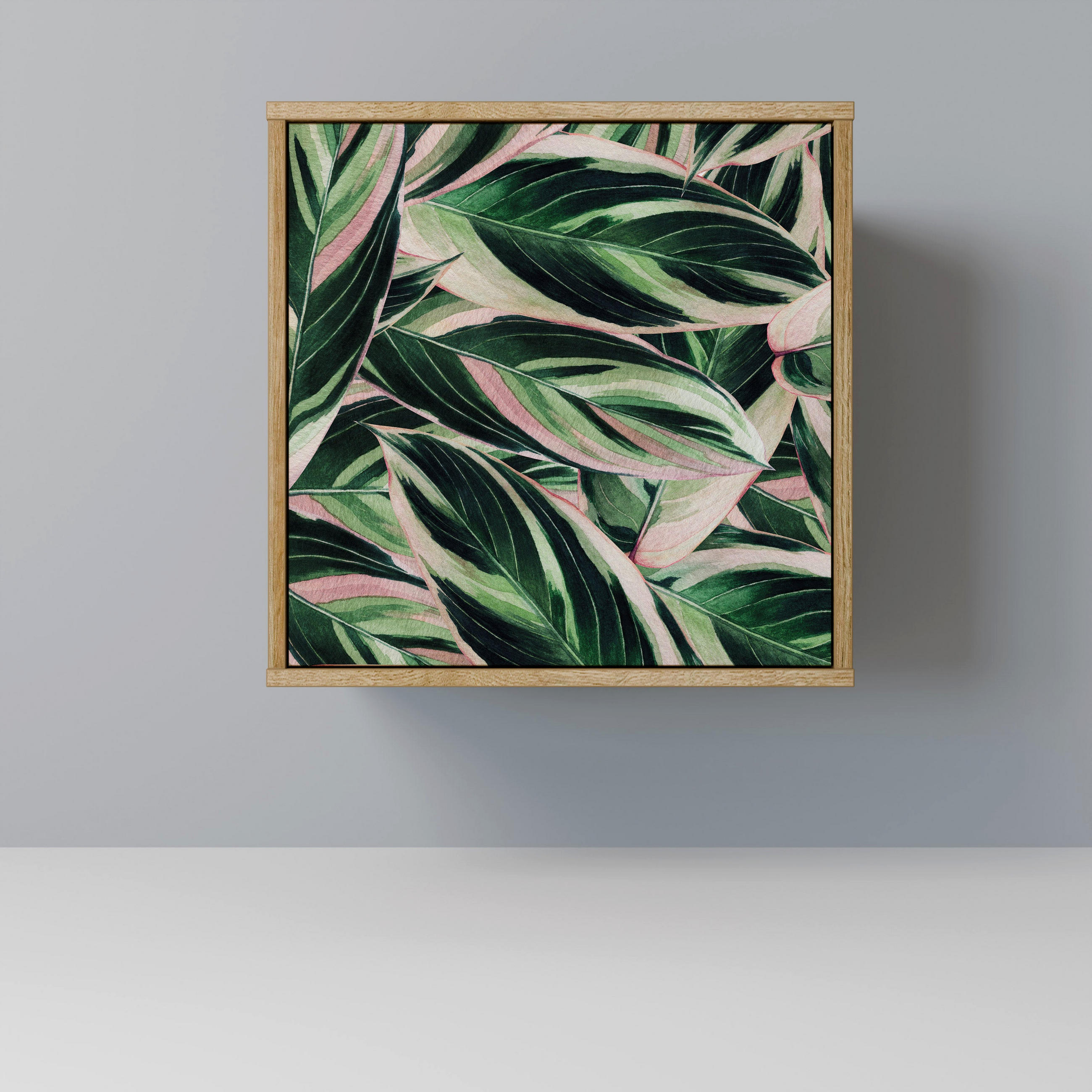 SIDEBOARD EERIE STROMANTHE, Eichefarben, 57,5x42x57,5 cm, Ohne Füße - Eichefarben/Multicolor, Holzwerkstoff (57.5/57.5/42cm) - SpaceRebels