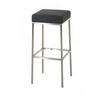 BARHOCKER Stoff dunkelgrau - Edelstahlfarben/Dunkelgrau, Textil/Metall (37/85/37cm) - CLP