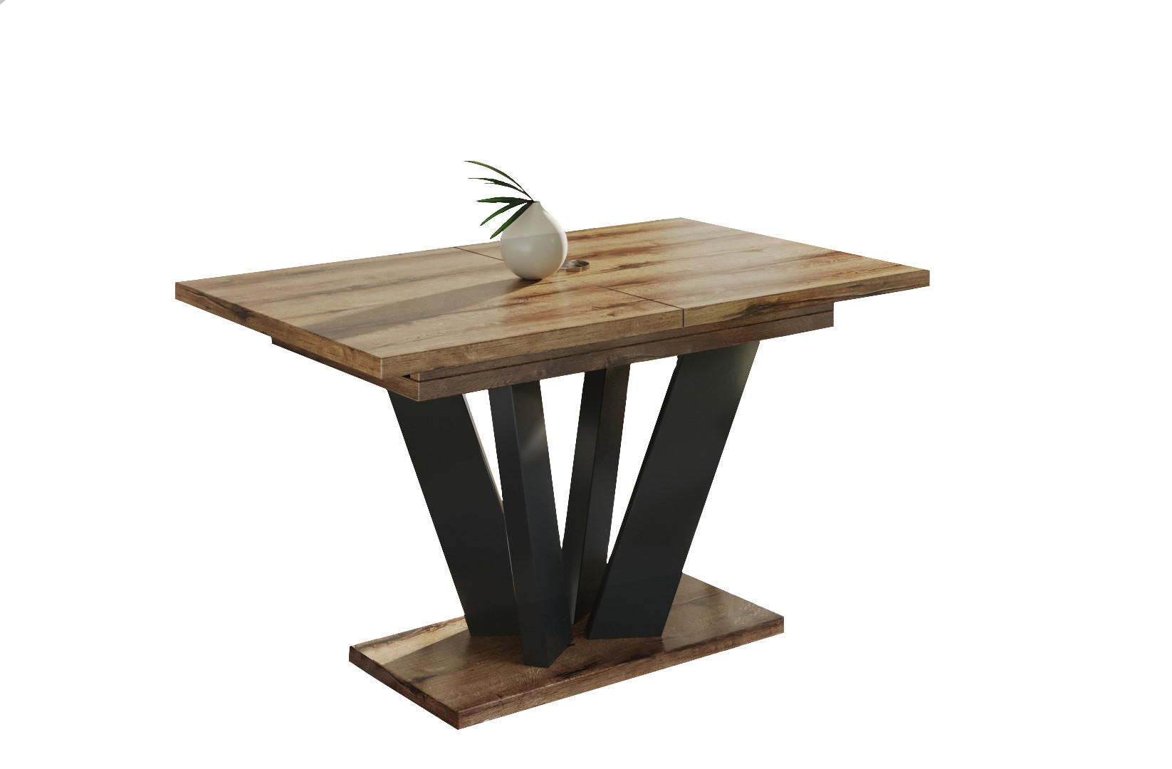 Endo-Moebel Esstisch Mooreiche 80x80x130 cm