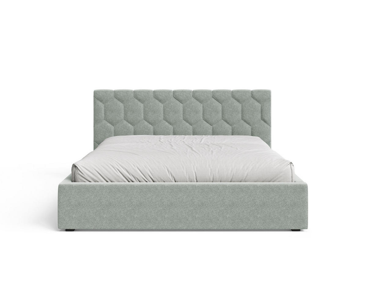 POLSTERBETT 02 160 x 200 cm – Casa – Bett mit Federmechanismus und Stauraum - Grün, Holz (160/200cm) - ROYAL24_MARKT