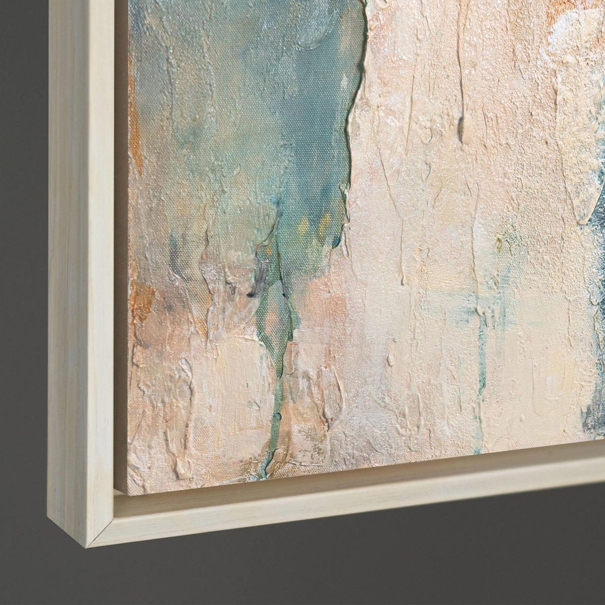 GEMÄLDE Warme Flüstern Schattenfugenrahmen Beige 120x80 cm - Beige, Holz (120/80cm) - YS-art gallery
