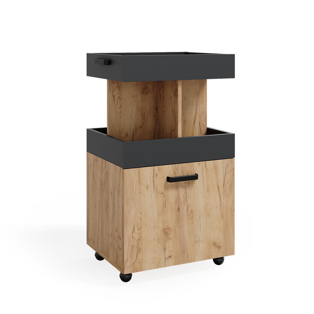 PŘESOUVÁNÍ SKŘÍŇ Zlatý mocný dub - medově dubová/antracitová, kompozitní dřevo (50/88.6/41cm) - Vicco