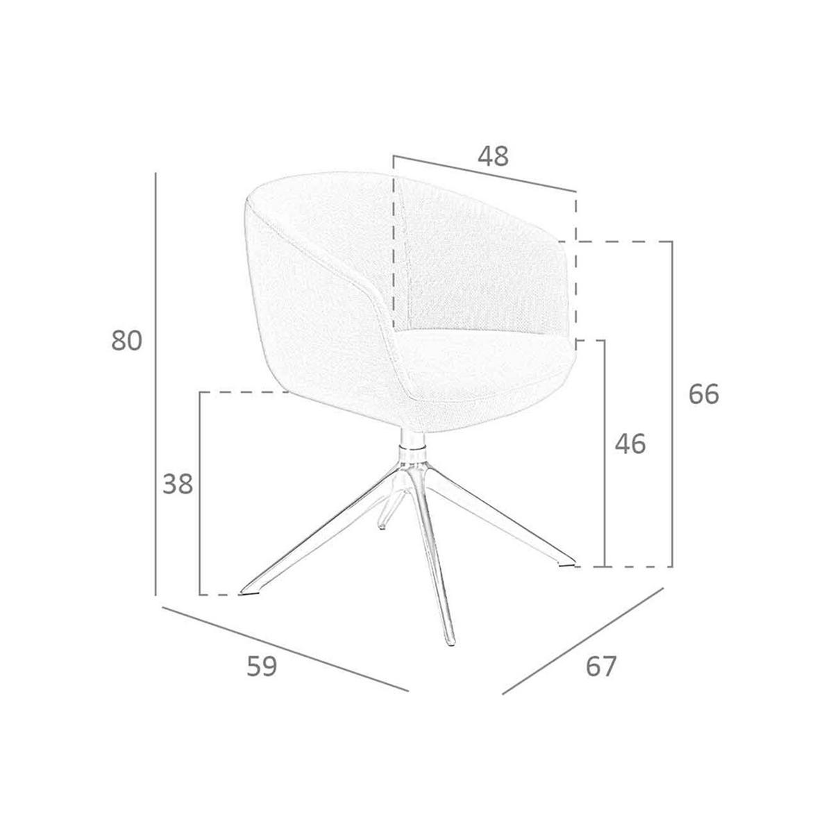 ARMLEHNSTUHL, Grau, Stahl 67/ 59/ 80 cm - Edelstahlfarben/Grau, Textil (67/80/59cm) - ANGEL CERDA