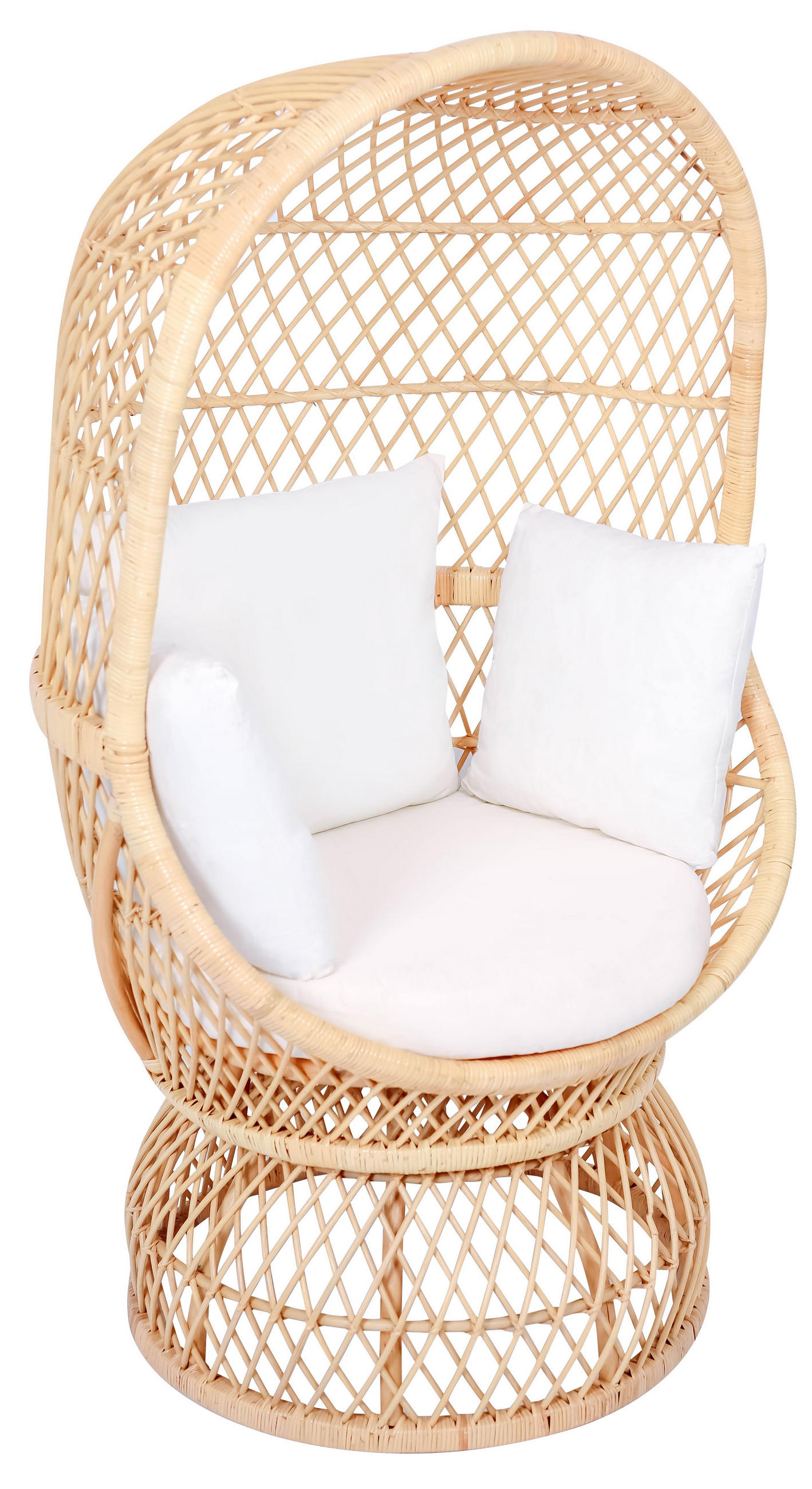 SESSEL Rattan Beige - Braun, Holz (89/152/82cm) - Nordlys