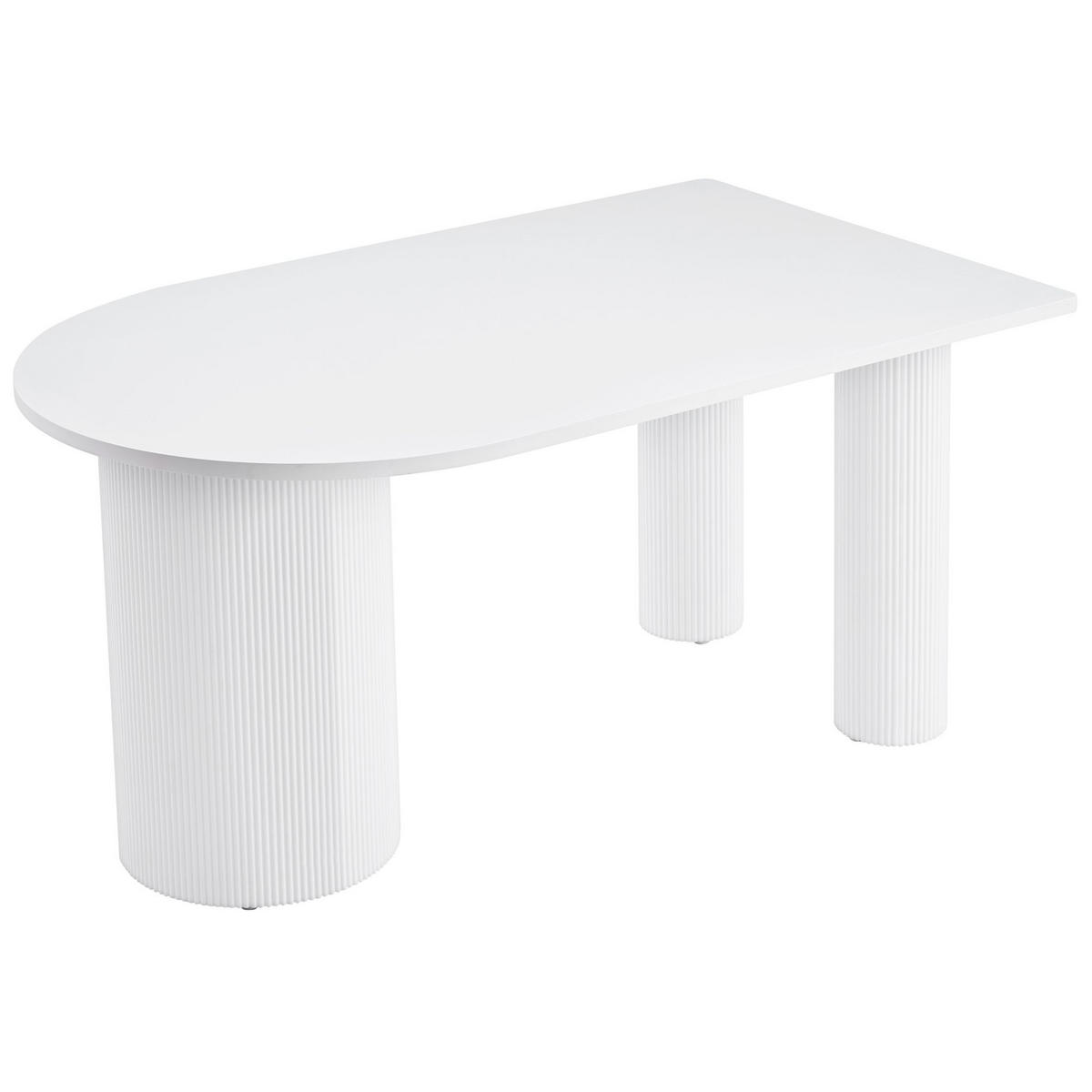 ESSTISCH Dicalize rechteckig, Weiß, 150 × 90 cm - Schwarz, Holzwerkstoff/Metall (90/150/75cm) - Selsey
