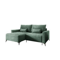 ECKSOFA Silves Mit Schlaffunktion - Grün, Holzwerkstoff/Textil (239/148cm) - Fun Möbel