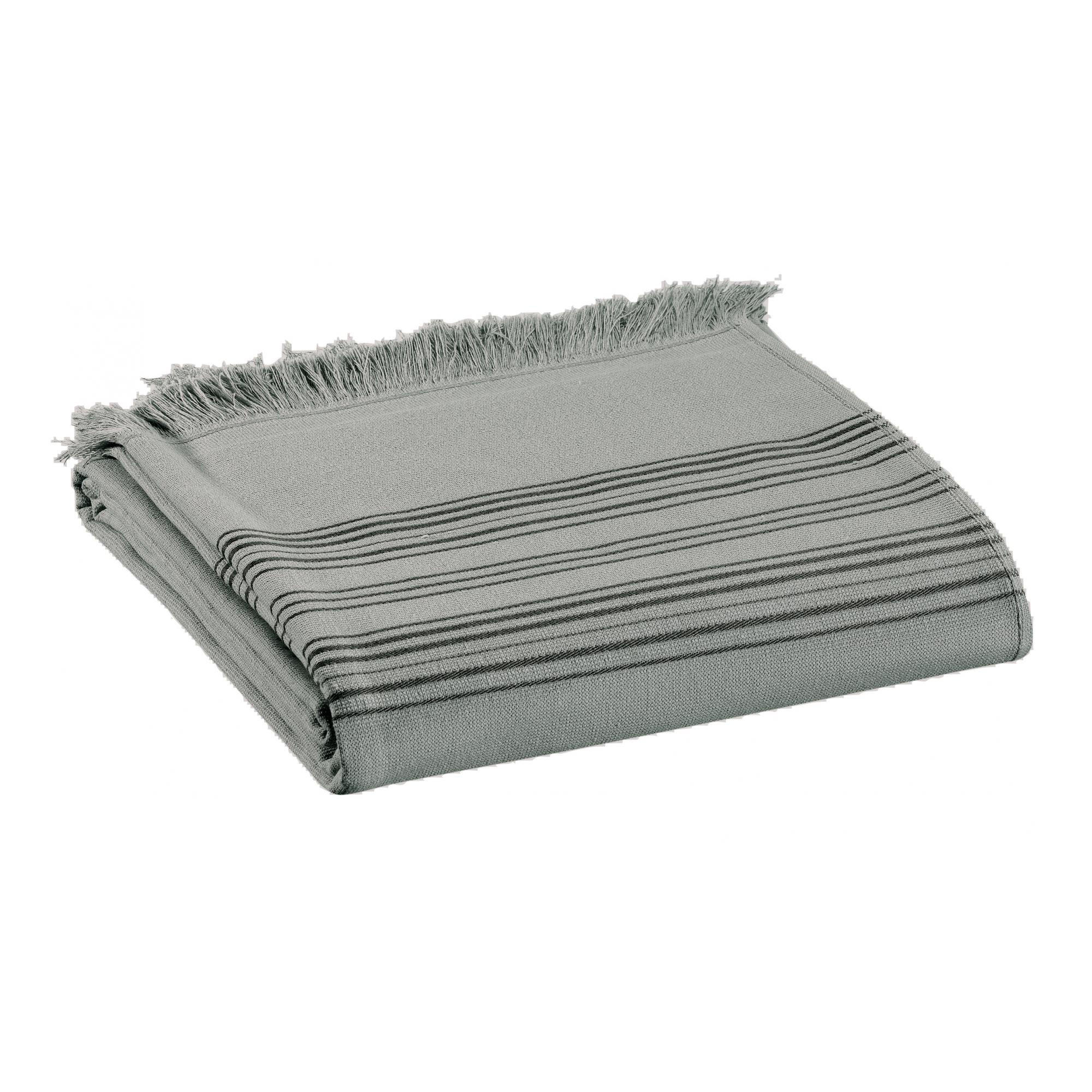 DRAP DE DOUCHE Cancun perlweiß 70 x 140 cm - Hellgrau, Textil (70/140cm) - Vivaraise
