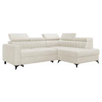 ECKSOFA Milano 2RRLXP, Seite: Rechts 2R+R+LXP - Creme, Holz/Textil (249/195cm) - MIRJAN24