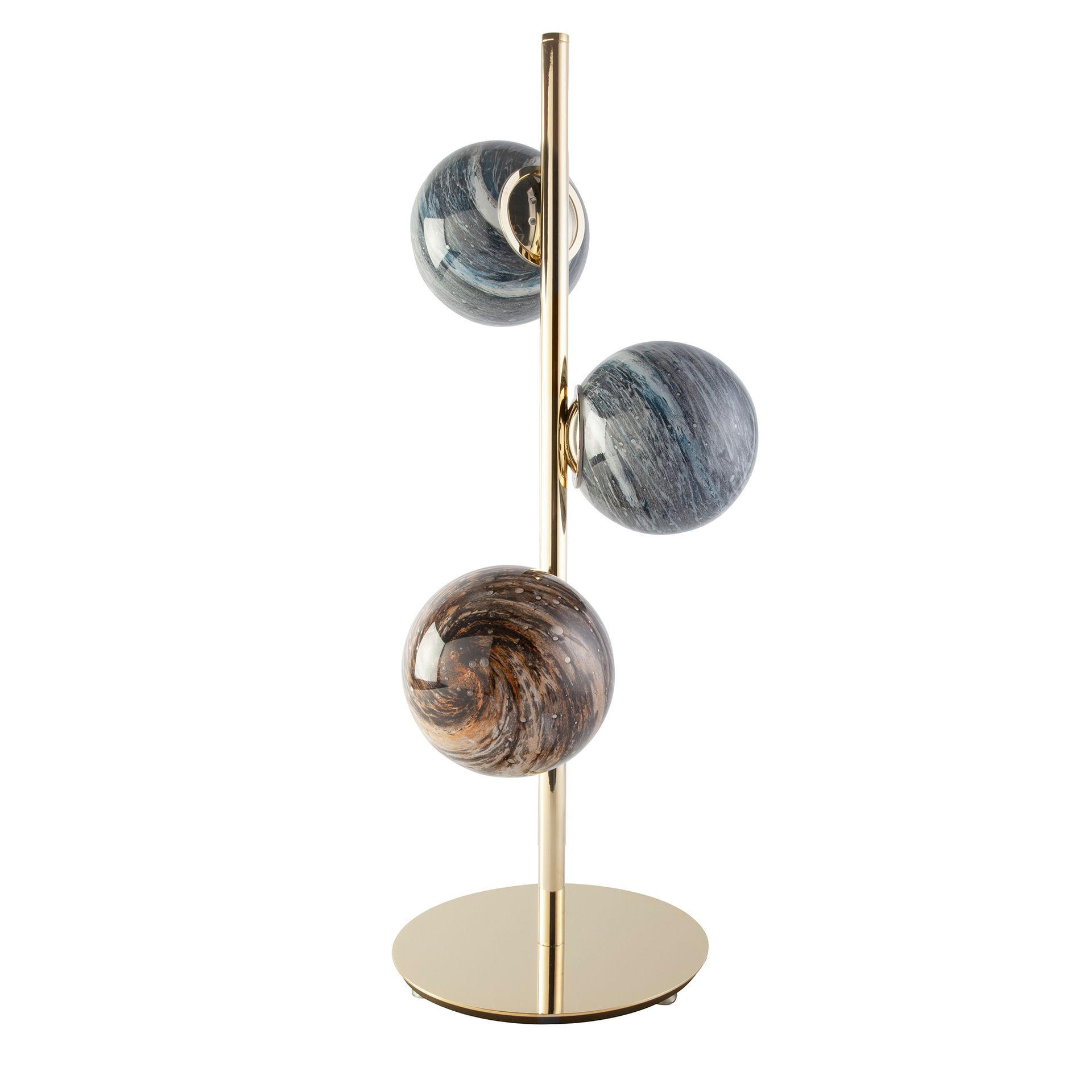 TISCHLEUCHTE aus rostfreiem Stahl - Braun, Glas/Metall (28/28/63cm) - ANGEL CERDA
