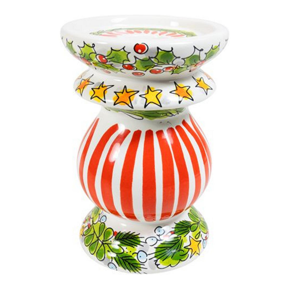 KERZENHALTER Weihnachten in Bunt - 15cm - Multicolor, Keramik (10.1/15/10cm) - Blond Amsterdam