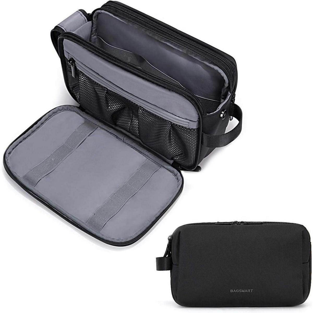 KULTURTASCHE Schwarz 25 x 14 x 15 cm - Schwarz, Kunststoff (13/16/26cm)