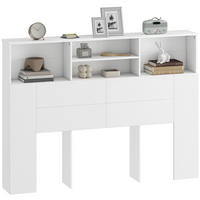 KOPFTEIL DE-18527 mit 4 offenen Fächern Weiß - Weiß, Holzwerkstoff (19/103.5/140cm) - ComfortXL