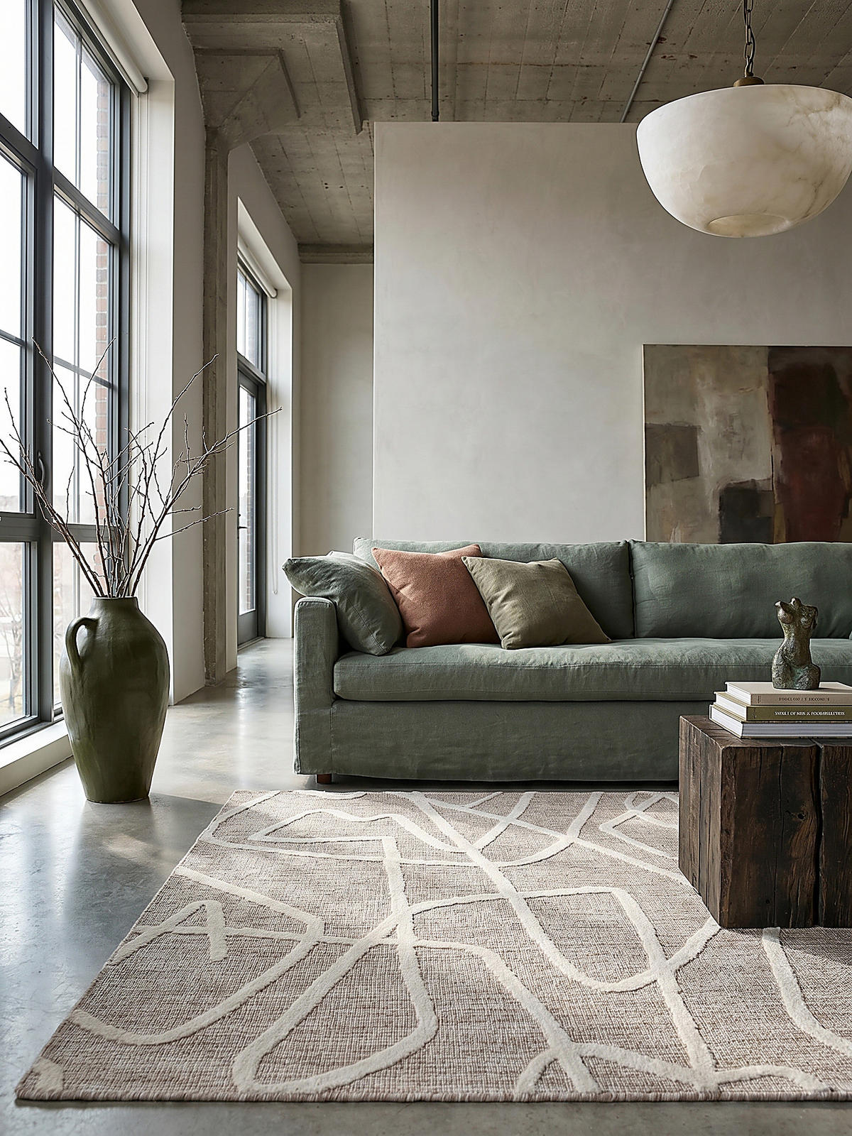 TEPPICH ARLEN, abstrakt, Taupe, 160 x 230 cm - Beige, Textil (230/160cm) - KADIMA DESIGN