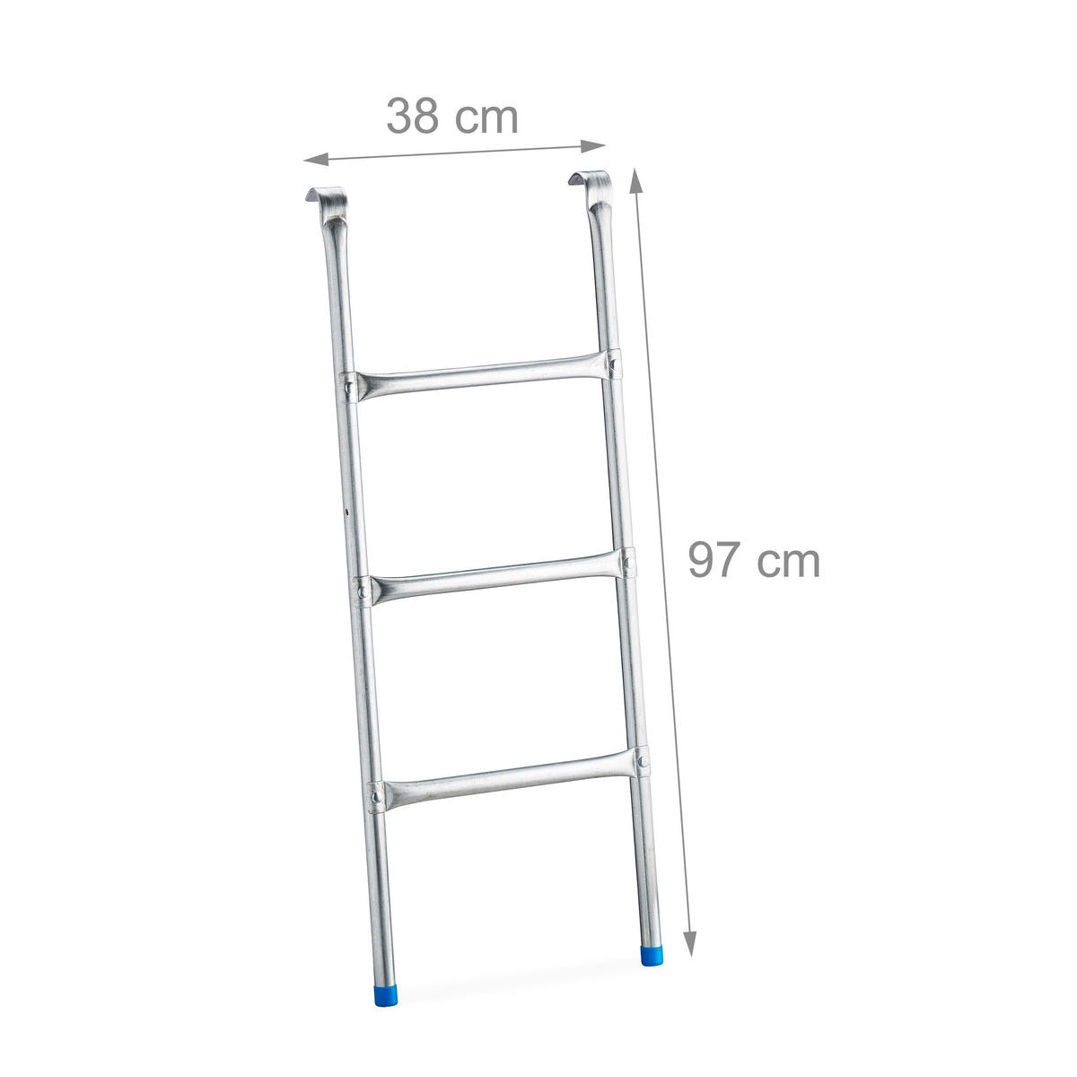 LEITER Trampolin - Silberfarben, Kunststoff/Metall (38/6cm) - Relaxdays