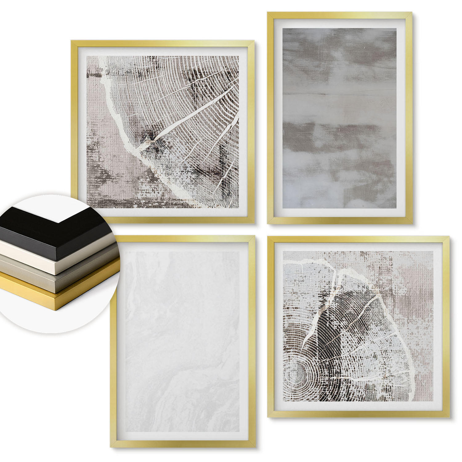 ArtPrintCave Wandbilder Gold 50x50 cm