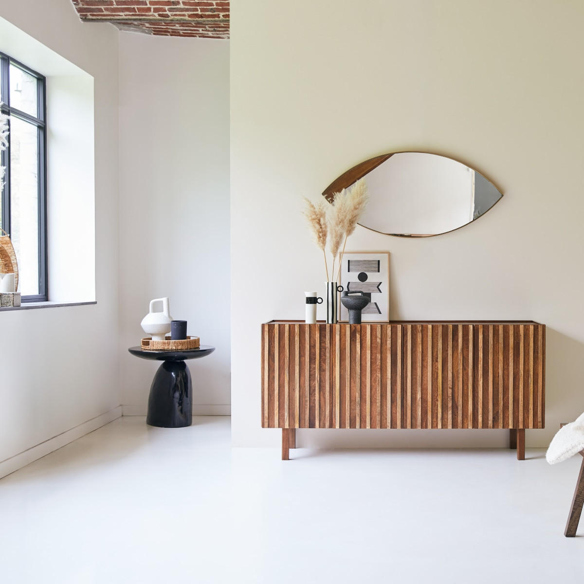 SIDEBOARD Milo Braun aus Mango - Braun, Holz (164/79/42cm) - Tikamoon