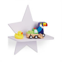 WANDREGAL - Weiß, Holz (25/27.5/11.5cm) - Relaxdays