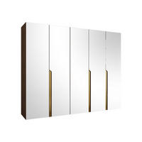 DREHTÜRENSCHRANK Mila III 250 - Goldfarben/Nussbaumfarben, Holzwerkstoff/Kunststoff (250/202/52cm) - MIRJAN24